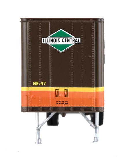 Flexi-Van 40' Trailer 2-Pack - Assembled -- Illinois Central (Diamond Logo, "U.S. Mail"; Side Doors)-4