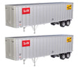 Flexi-Van 40' Trailer 2-Pack - Assembled -- Louisville & Nashville (Logo, Flexi-Van Placards; End Doors)
