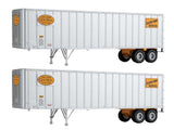Flexi-Van 40' Trailer 2-Pack - Assembled -- New York Central #1 (Yellow Logo; Flexi-Van Placards, End Doors)-1