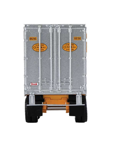 Flexi-Van 40' Trailer 2-Pack - Assembled -- New York Central #1 (Yellow Logo; Flexi-Van Placards, End Doors)-3