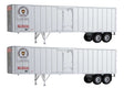 Flexi-Van 40' Trailer 2-Pack - Assembled -- Pennsylvania Railroad (Truc-Train; side doors)-1