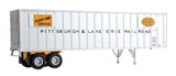 Flexi-Van 40' Trailer 2-Pack - Assembled -- Pittsburgh & Lake Erie (yellow NYC logo, Flexi-Van placards; end doors)-2