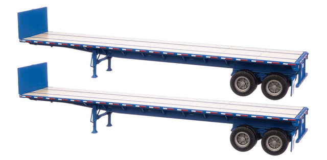 40' Flatbed Trailer - Ready to Run - 2-Pack -- Blue