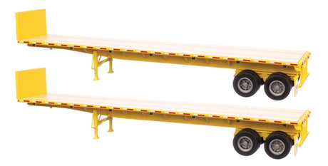 40' Flatbed Trailer - Ready to Run - 2-Pack -- Yellow