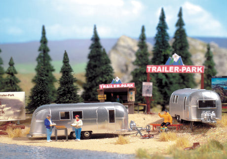 Camp Site with Two Trailers - Kit -- Two Camping Trailers, Signs & Accessories-1