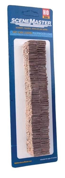 Pulpwood Load -- Fits WalthersProto & Walthers 50' CC&F Bulkhead Flatcars-2