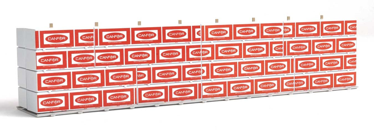 Wrapped Lumber Load for WalthersProto CC&F Bulkhead Flatcar -- Canadian Forest Products-1
