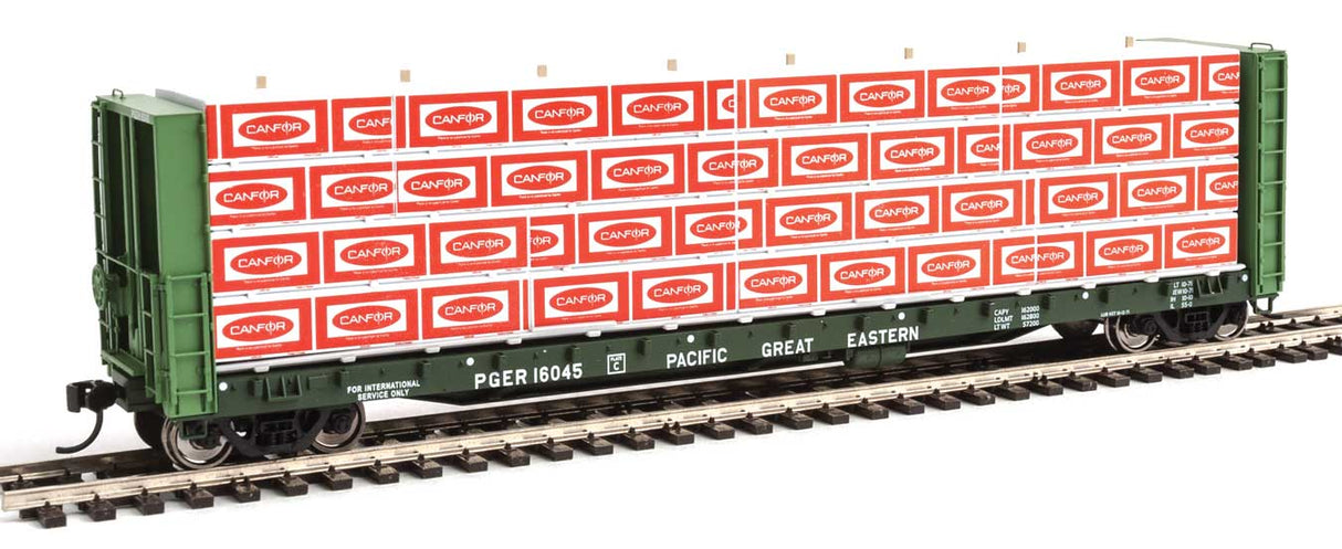 Wrapped Lumber Load for WalthersProto CC&F Bulkhead Flatcar -- Canadian Forest Products-3