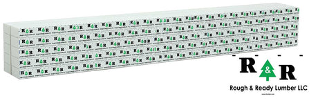 Wrapped Lumber Load for WalthersMainline 72' Centerbeam Flatcar -- Rough & Ready Lumber (black, green)