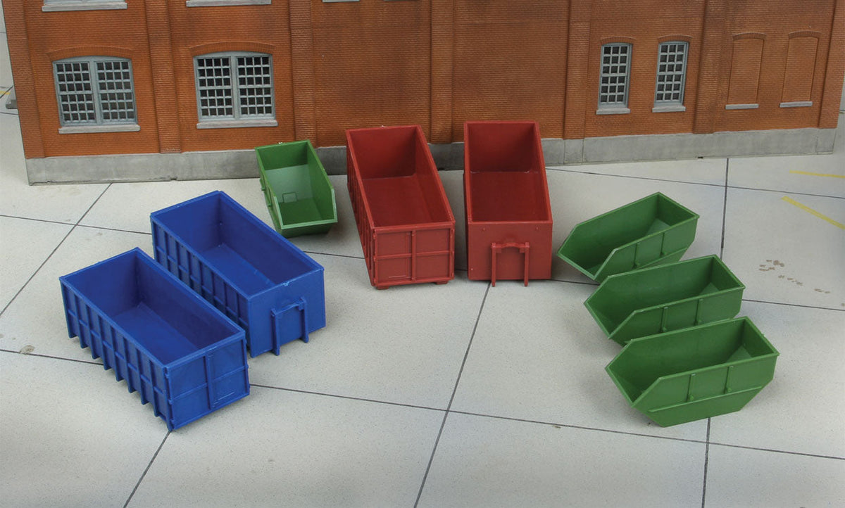 Industrial Dumpsters -- Kit - 2 Large Roll-Off, 2 Medium Roll-Off, 4 Scrap Metal Slide-Off-1