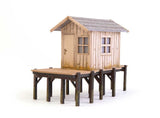 Fisherman's Shanty -- Laser-Cut Wood Kit - 3-9/64 x 1-1/2  x 2-1/8"  8 x 3.7 x 5.4cm-4