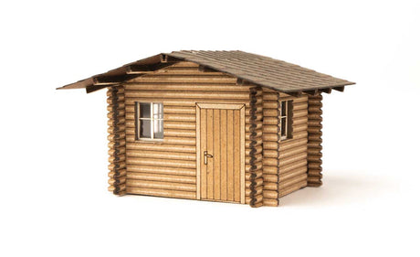 Forest Cabin -- Laser-Cut Wood Kit - 2-1/2 x 2 x 1-1/2"  6.5 x 5.1 x 4cm-2