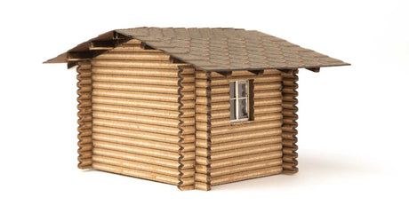 Forest Cabin -- Laser-Cut Wood Kit - 2-1/2 x 2 x 1-1/2"  6.5 x 5.1 x 4cm-3