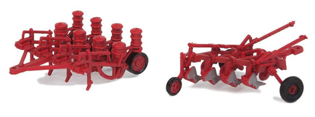 Farm Plow and Planter - Assembled -- Red