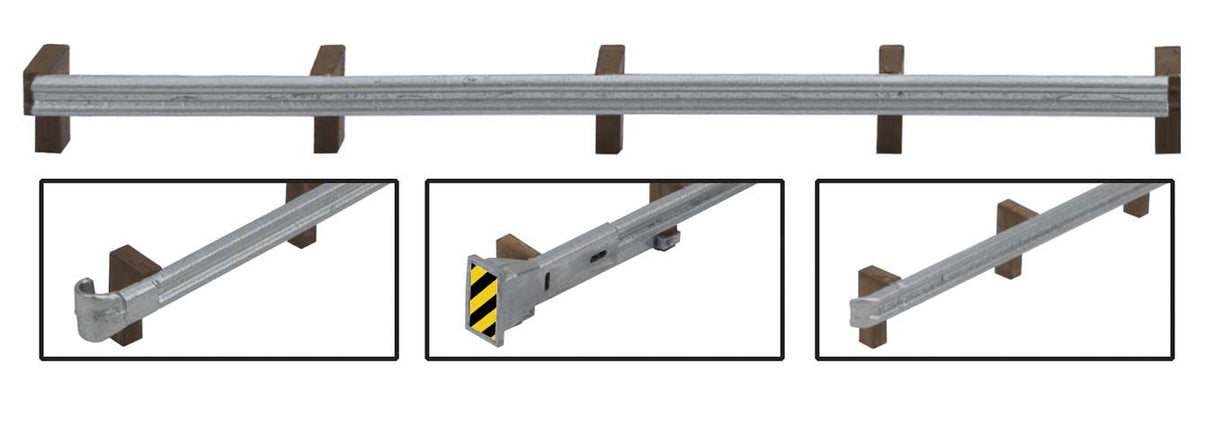 Roadway Guardrails -- Kit - 200'  60.9m Scale Long