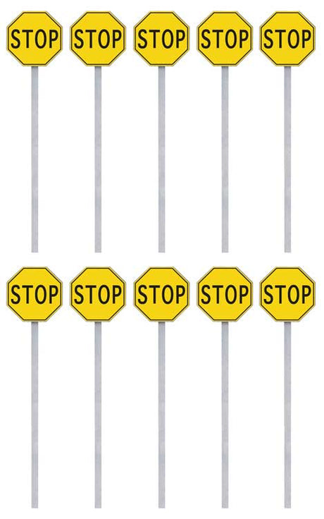 Stop Signs pkg(10) -- 1924-1954 (yellow, black)-3