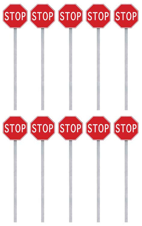 Stop Signs pkg(10) -- 1954-Present (red, white)-3