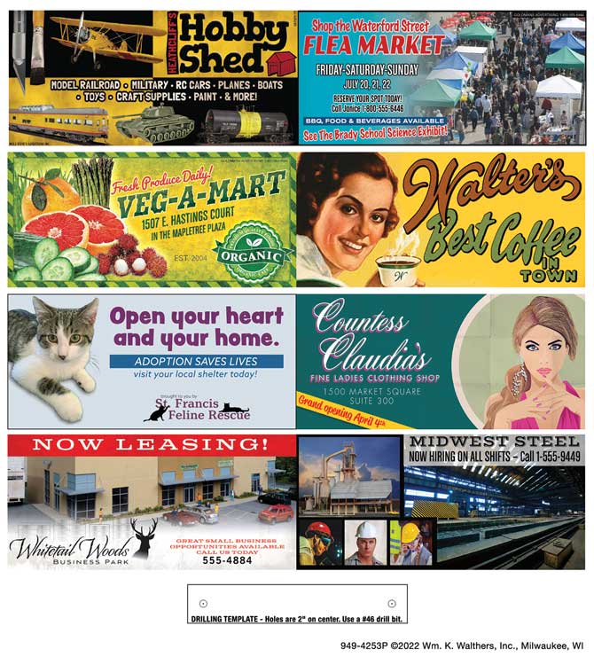 Wall-Mounted Billboard pkg(3) -- Kit-4