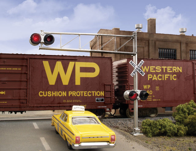 Post-1960s Cantilever Grade Crossing Signal -- Single-Lane-1