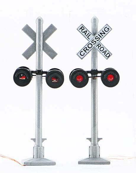 Crossing Flashers -- Set of 2 Working Signals (Use with Crossing Signal Controller)-2