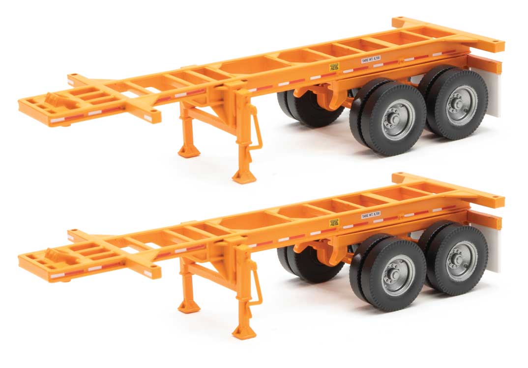 20' Container Chassis (2-Pack) -- Orange-1