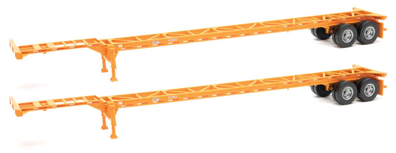 53' Container Chassis (2-Pack) -- Orange-1