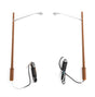 LED Streetlight 2-Pack -- Modern Long Arm Style w/Wood Pole