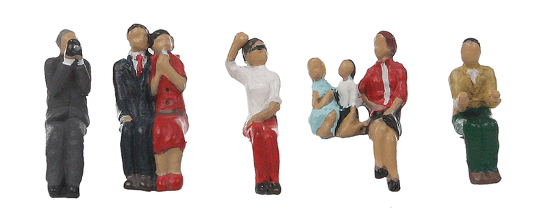 1950s Dome Car Passengers -- Set #1 pkg(8)