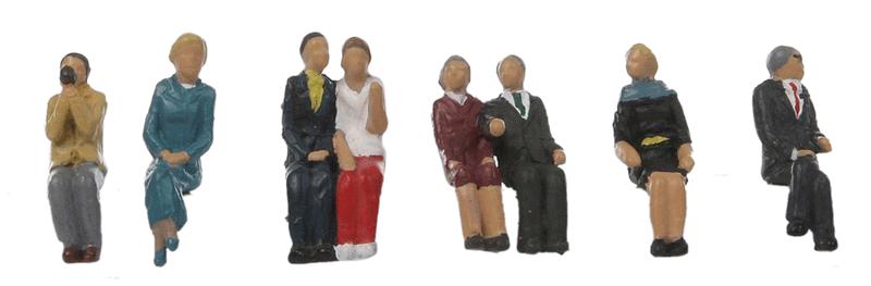 1950s Dome Car Passengers -- Set #2 pkg(8)