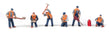 Railroad Track Workers -- Set 1 pkg(6)