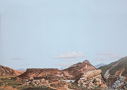 Background Scene 24 x 36"  60 x 90cm - Instant Horizons(TM) -- Desert to Mountain-1