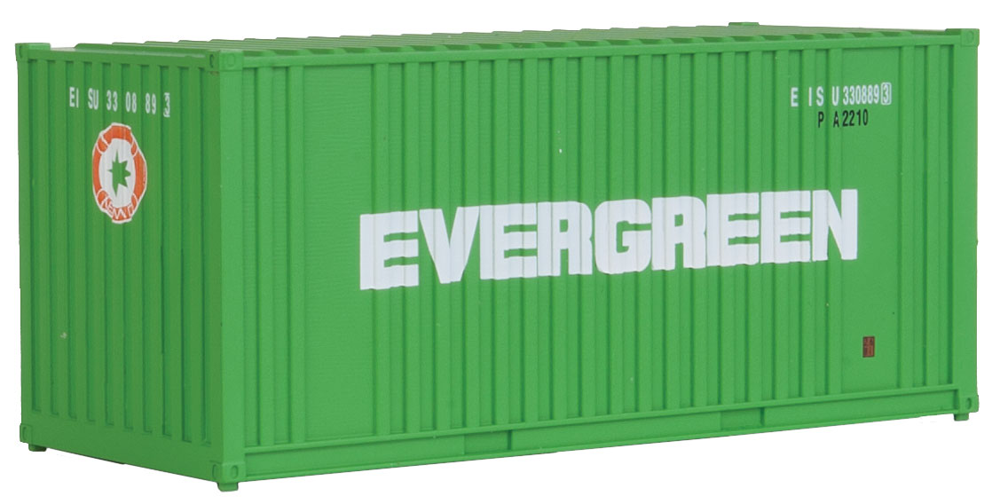 20' Corrugated Container with Flat Panel - Assembled -- Evergreen-2