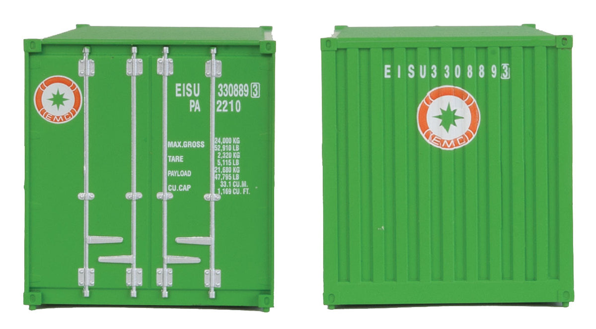 20' Corrugated Container with Flat Panel - Assembled -- Evergreen-3