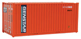 20' Corrugated Container with Flat Panel - Assembled -- Genstar (orange, blue, white)-1