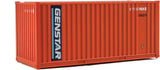 20' Corrugated Container with Flat Panel - Assembled -- Genstar (orange, blue, white)-2