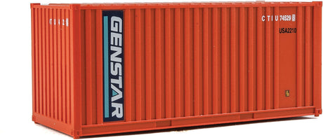 20' Corrugated Container with Flat Panel - Assembled -- Genstar (orange, blue, white)-2