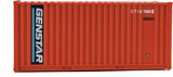 20' Corrugated Container with Flat Panel - Assembled -- Genstar (orange, blue, white)-3