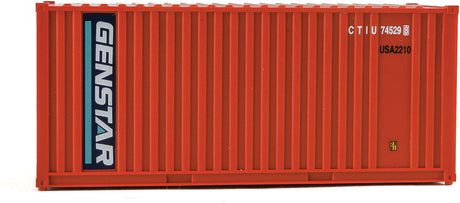 20' Corrugated Container with Flat Panel - Assembled -- Genstar (orange, blue, white)-3