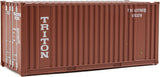 20' Corrugated Container with Flat Panel - Assembled -- Triton (brown, white)-1