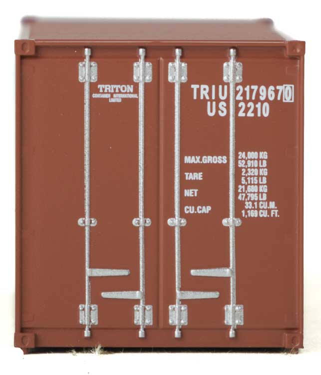 20' Corrugated Container with Flat Panel - Assembled -- Triton (brown, white)-3