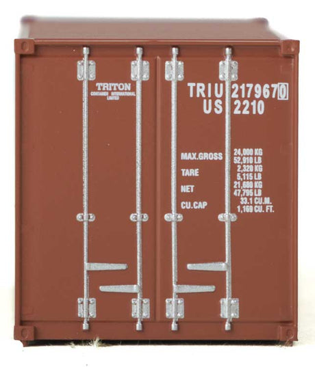 20' Corrugated Container with Flat Panel - Assembled -- Triton (brown, white)-3