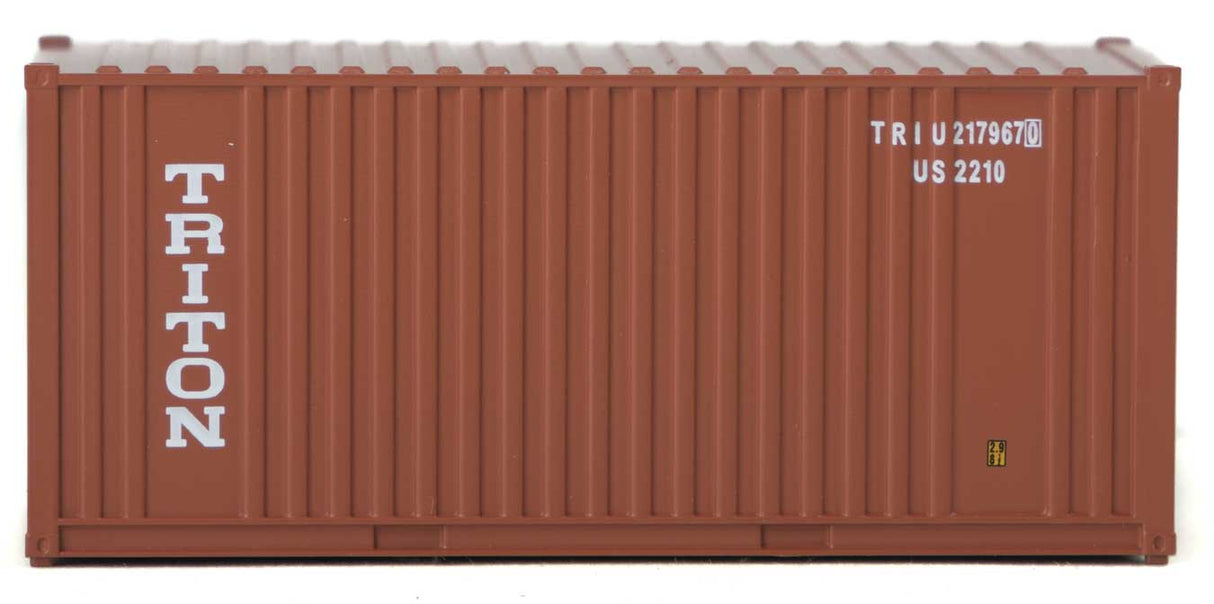20' Corrugated Container with Flat Panel - Assembled -- Triton (brown, white)-5
