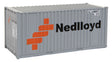 20' Corrugated Container with Flat Panel - Assembled -- Ned-Lloyd (gray, orange, black)-1