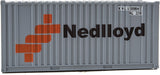 20' Corrugated Container with Flat Panel - Assembled -- Ned-Lloyd (gray, orange, black)-3