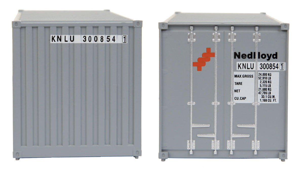 20' Corrugated Container with Flat Panel - Assembled -- Ned-Lloyd (gray, orange, black)-4