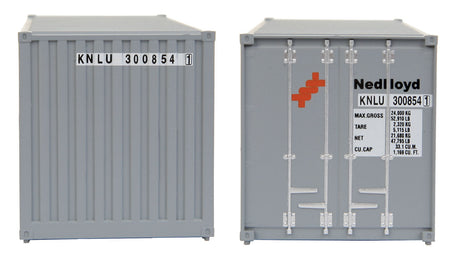 20' Corrugated Container with Flat Panel - Assembled -- Ned-Lloyd (gray, orange, black)-4