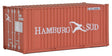 20' Corrugated Container with Flat Panel - Assembled -- Hamburg Sud-1