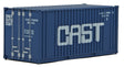 20' Corrugated Container with Flat Panel - Assembled -- CAST (blue, white)-1