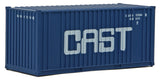 20' Corrugated Container with Flat Panel - Assembled -- CAST (blue, white)-2