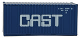 20' Corrugated Container with Flat Panel - Assembled -- CAST (blue, white)-3